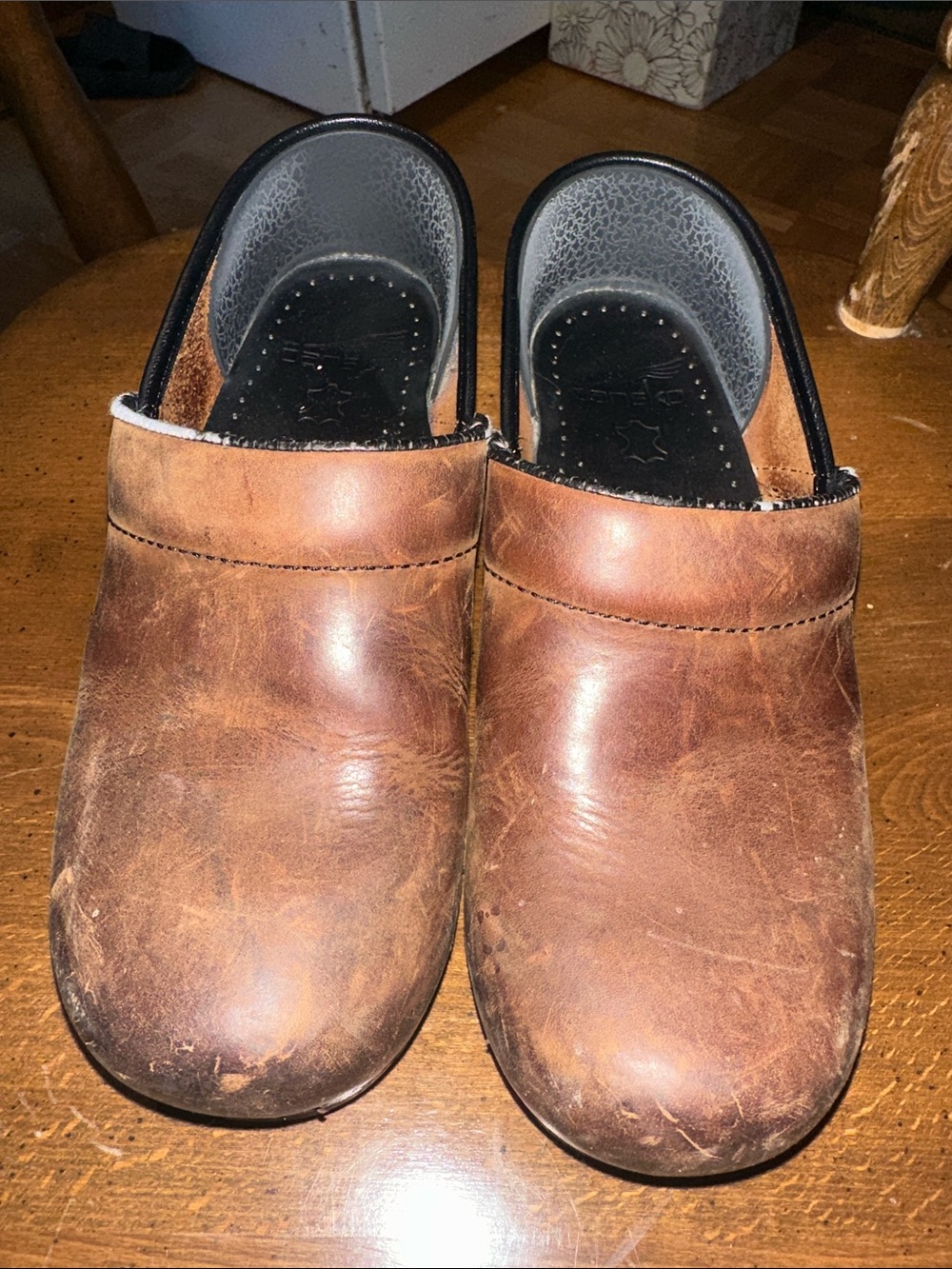 Dansko Brown Leather Women's Slip-On Clogs size 37